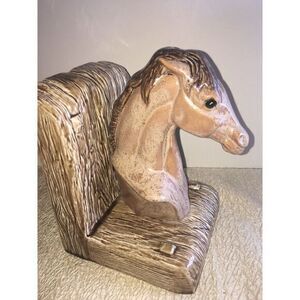 Ceramic‎ Horse Bookend by Laverine Cooper (1 end only) signed